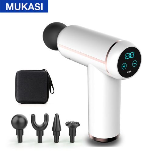 MUKASI LCD Display Massage Gun Portable Percussion Pistol Massager For Body Neck Deep Tissue Muscle Relaxation Gout Pain Relief MUKASI LCD Display Massage Gun Portable Percussion Pistol Massager For Body Neck Deep Tissue Muscle Relaxation Gout Pain Relief